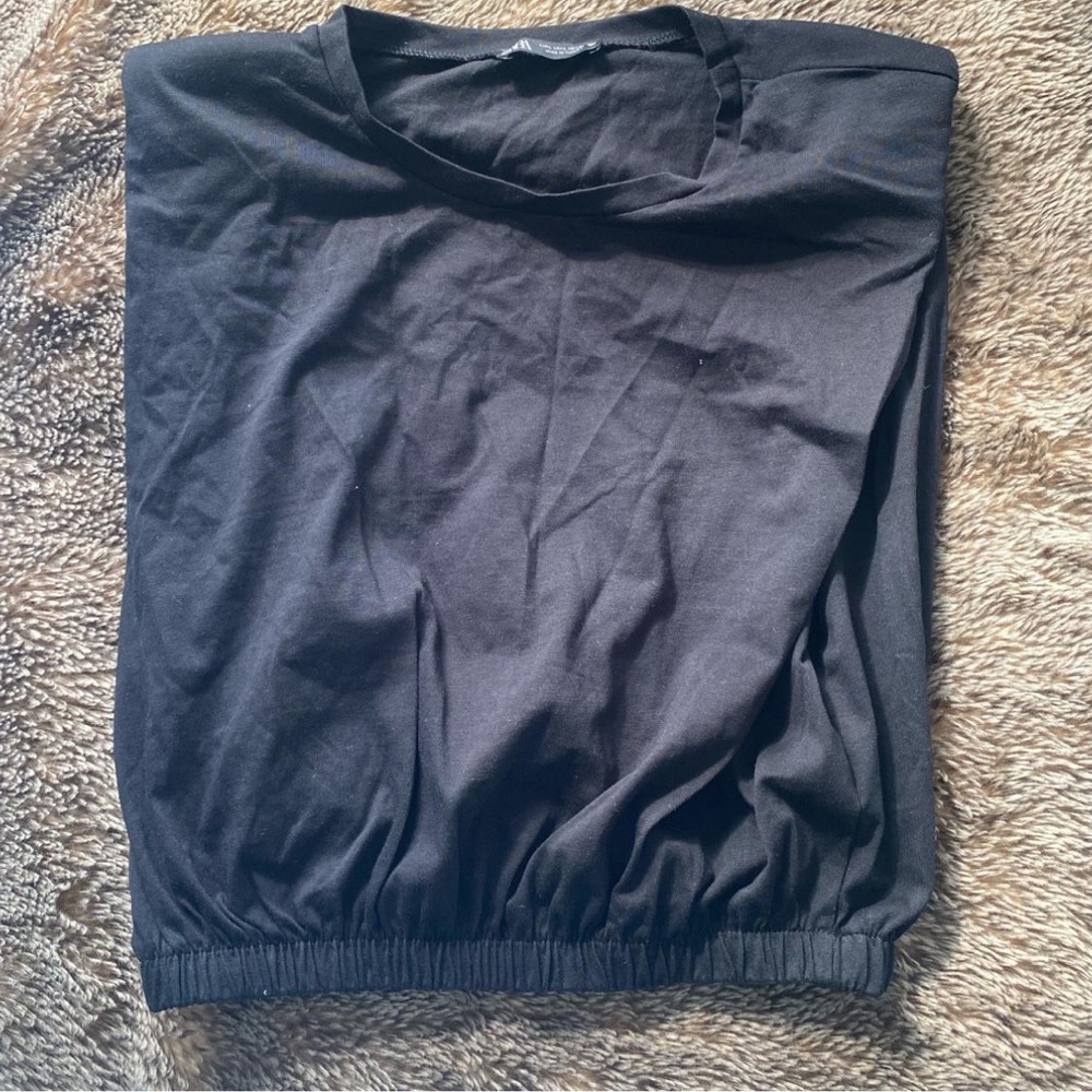 Zara Black Crop Top sz S